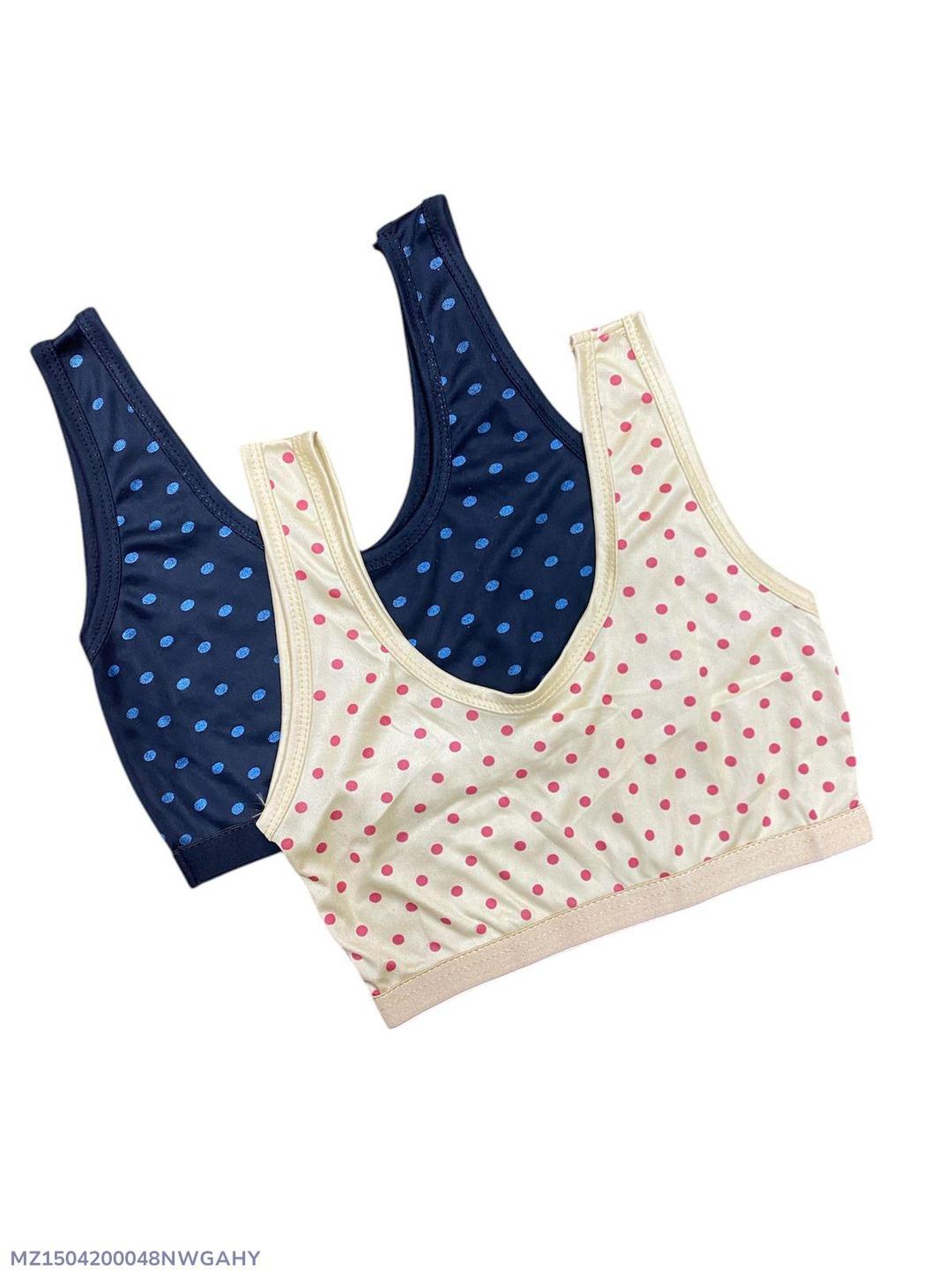 Comfortable Cotton Printed Bra - Pack Of 2