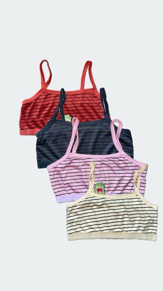 Comfortable Multicolor Jersey Non -Padded Bras Pack Of 4 Pc