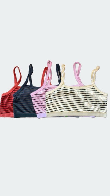 Comfortable Multicolor Jersey Non -Padded Bras Pack Of 4 Pc