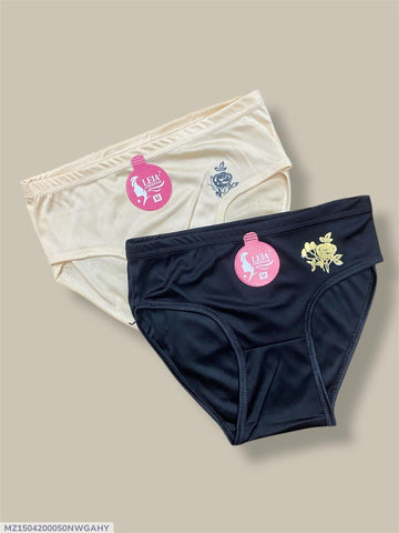 Cotton Embroidered Light Weight Embroidered Panties - Pack Of 2