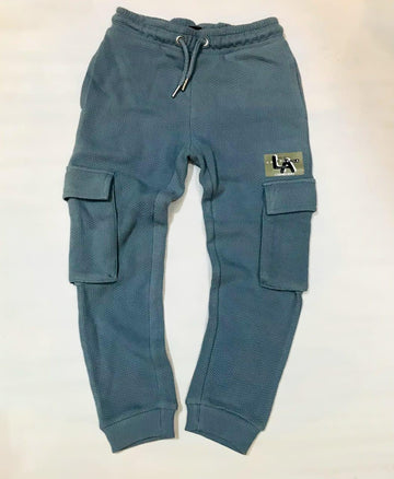 Comfortable Aqua Blue Cargo Trouser 3-14 Years