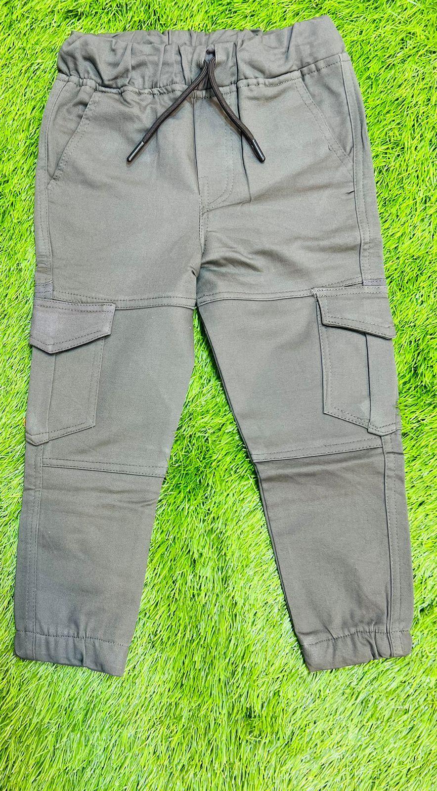 Boys Cotton Trouser 1 Pc Plain Green Stitched Wear