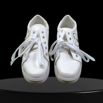 Stylish Girl PU Sneakers 1 Pair In White