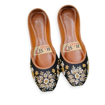 Women PU Leather Embroidered Khusa 2 Pair For Fancy Casual Wear