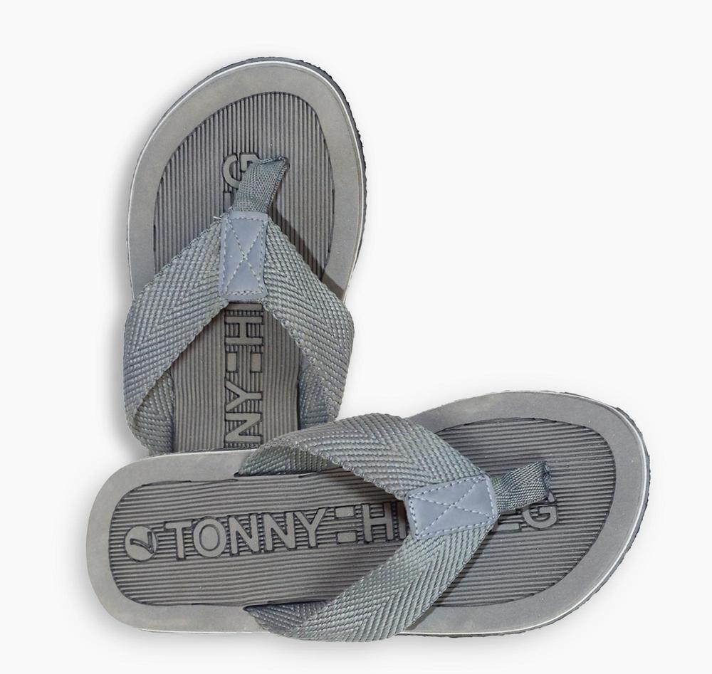 Men Casual Rubber Flip Flops Classic Grey 1 Pair