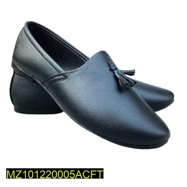 Men Synthetic Leather Plain Khusa