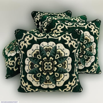 5 Pc  Velvet Jacquard Embroidered Cousion Cover