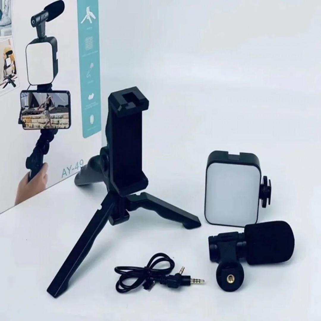 Multi Functional Tripod Stand With Microfone LED Ring Light 3 PC Set