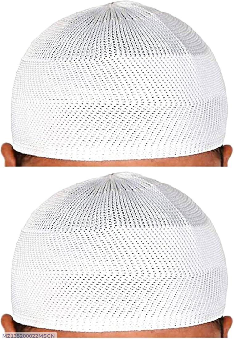 Men Cotton Knitted Namaz Cap