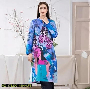 1 PC Women unstitched Sawis Lawn Printed Shirt